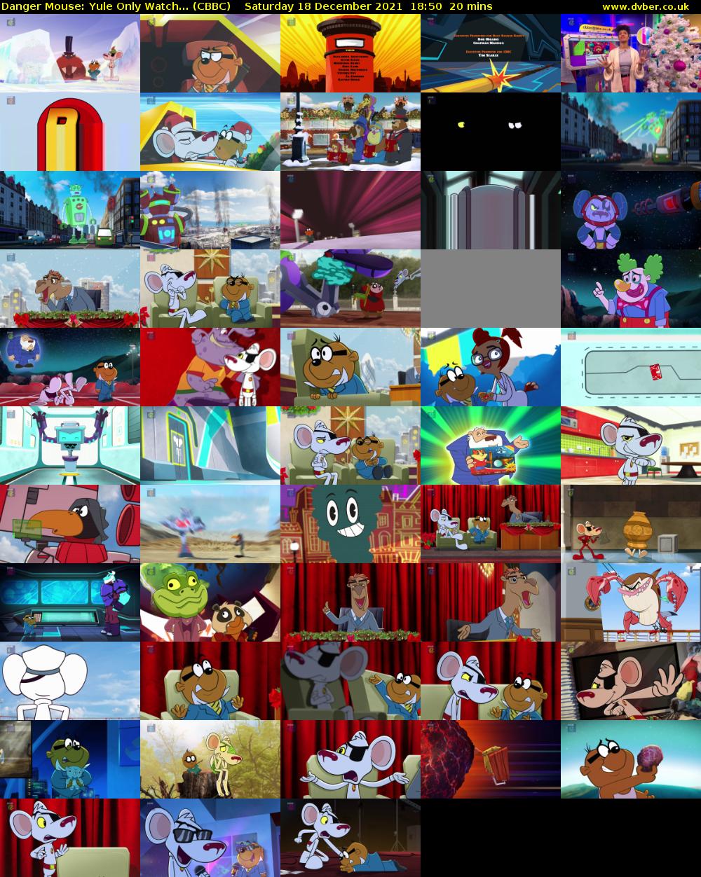 Danger Mouse: Yule Only Watch... (CBBC) Saturday 18 December 2021 18:50 - 19:10