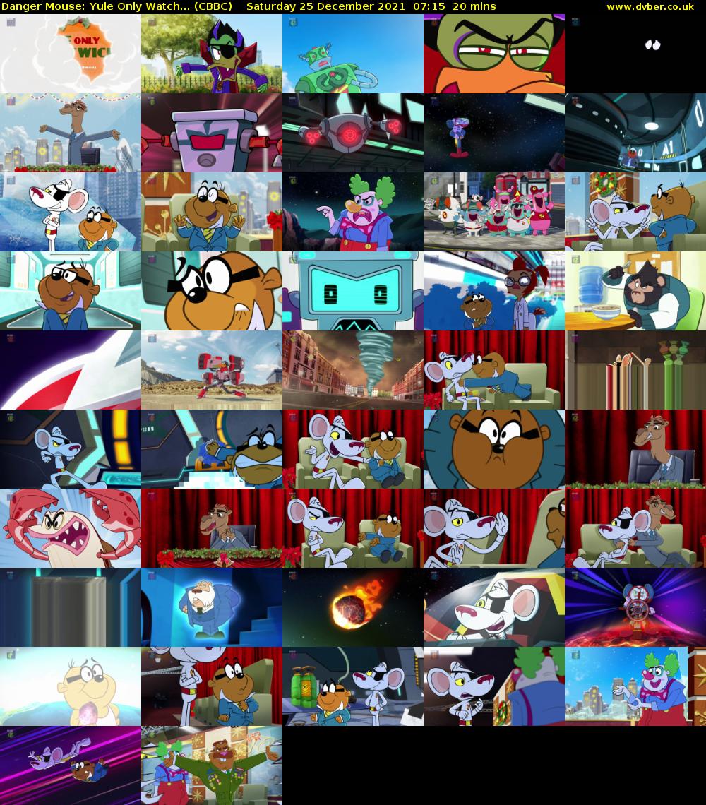 Danger Mouse: Yule Only Watch... (CBBC) Saturday 25 December 2021 07:15 - 07:35