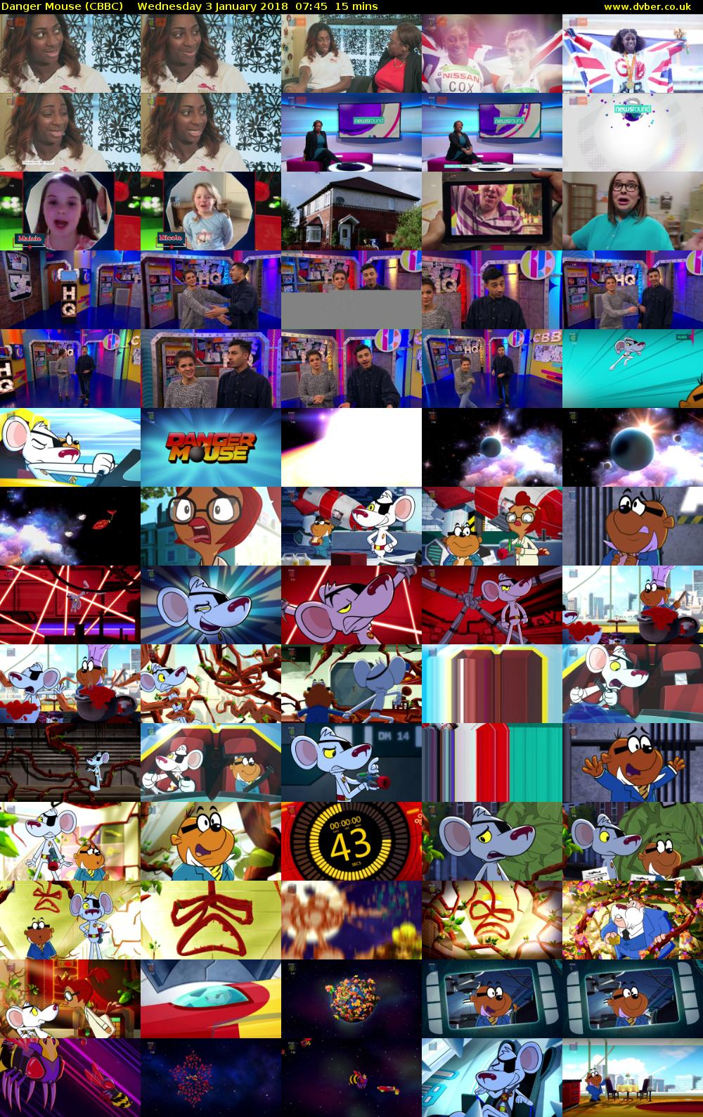 Danger Mouse (CBBC) Wednesday 3 January 2018 07:45 - 08:00