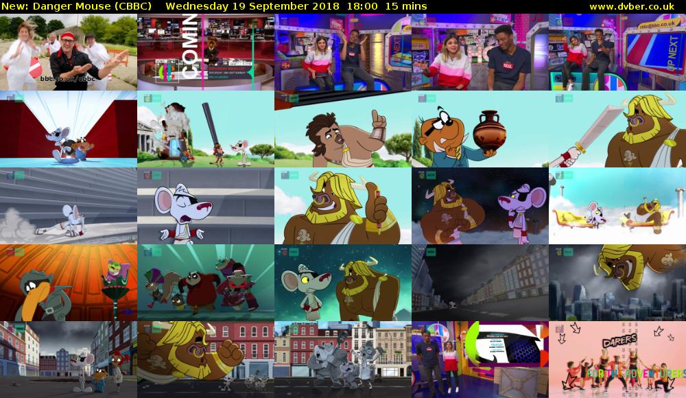 Danger Mouse (CBBC) Wednesday 19 September 2018 18:00 - 18:15