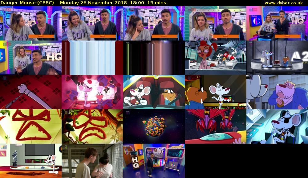 Danger Mouse (CBBC) Monday 26 November 2018 18:00 - 18:15