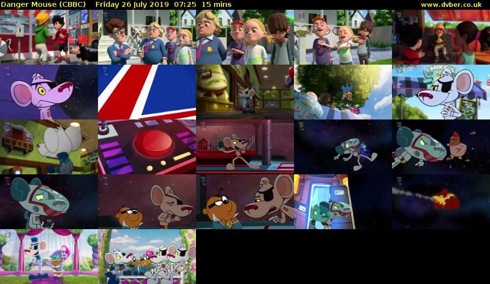 Danger Mouse (CBBC) Friday 26 July 2019 07:25 - 07:40