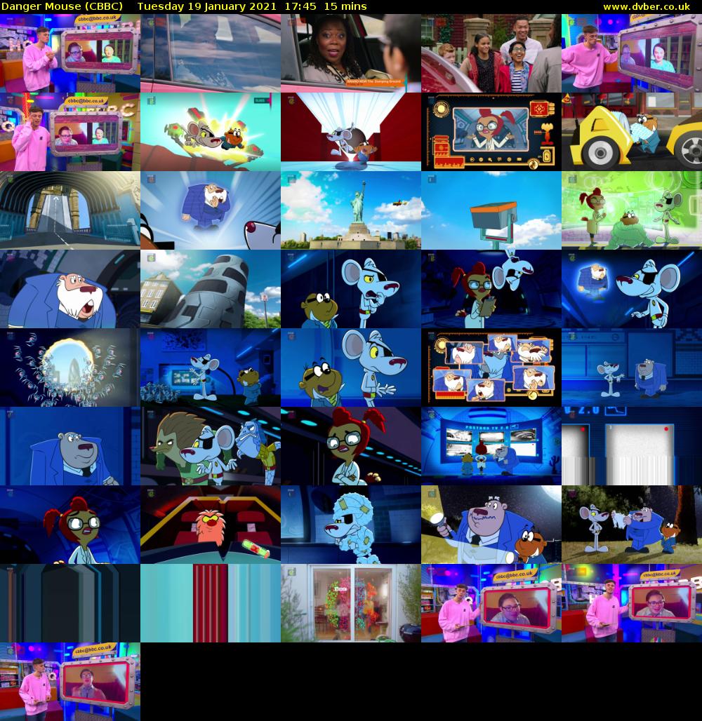 Danger Mouse (CBBC) Tuesday 19 January 2021 17:45 - 18:00