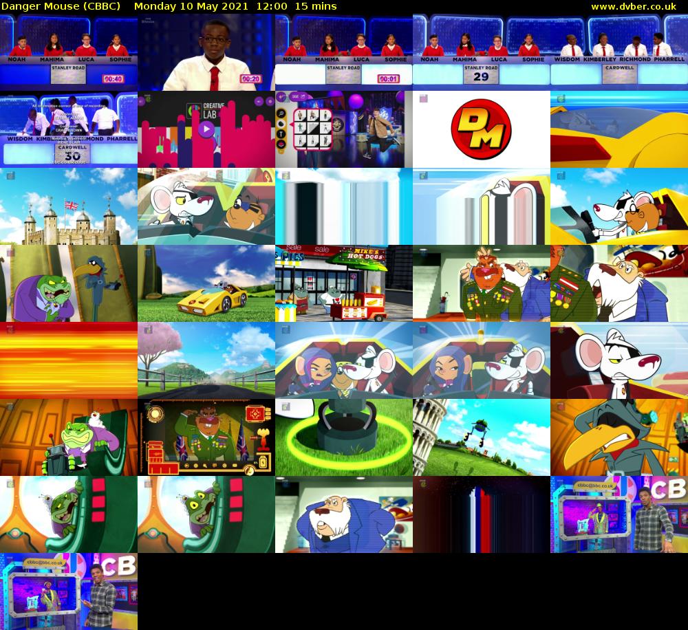 Danger Mouse (CBBC) Monday 10 May 2021 12:00 - 12:15