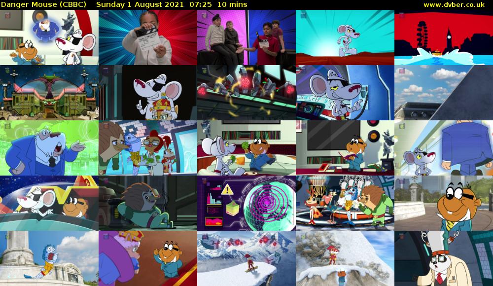Danger Mouse (CBBC) Sunday 1 August 2021 07:25 - 07:35