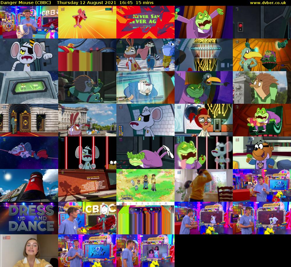 Danger Mouse (CBBC) Thursday 12 August 2021 16:45 - 17:00