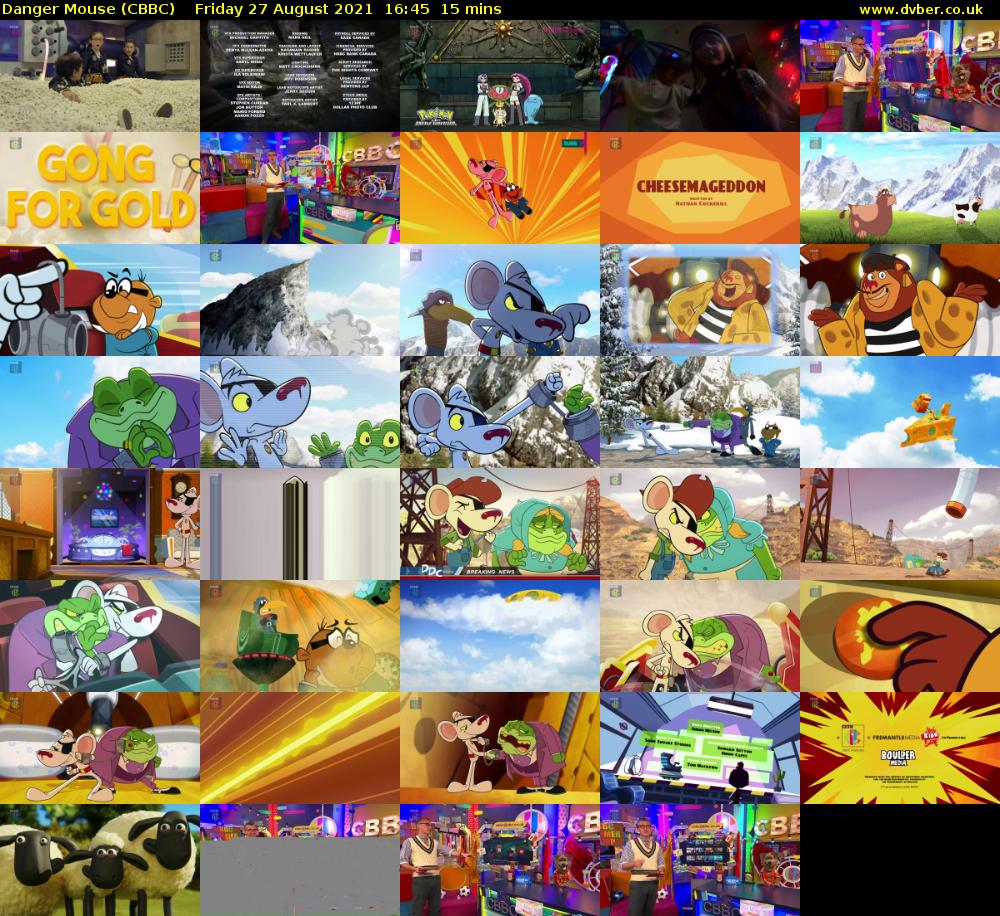 Danger Mouse (CBBC) Friday 27 August 2021 16:45 - 17:00