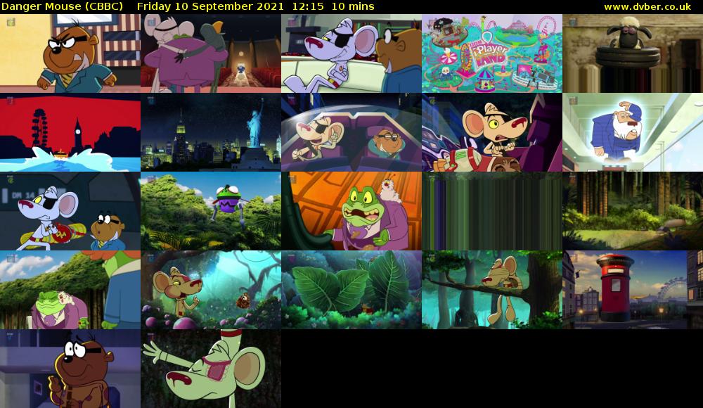 Danger Mouse (CBBC) Friday 10 September 2021 12:15 - 12:25