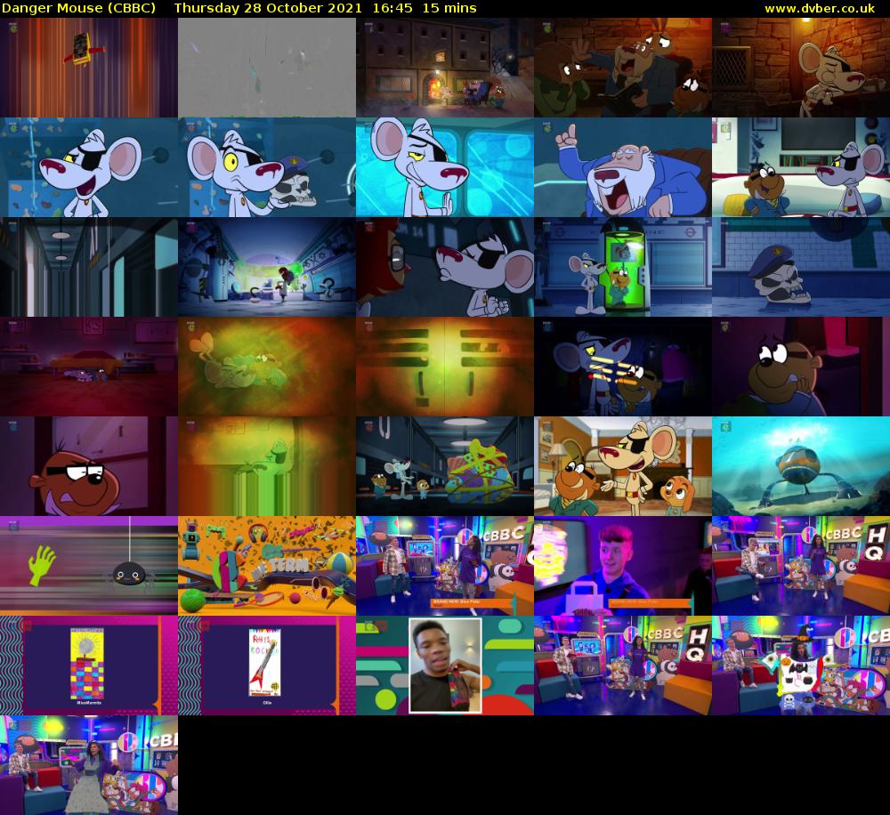 Danger Mouse (CBBC) Thursday 28 October 2021 16:45 - 17:00