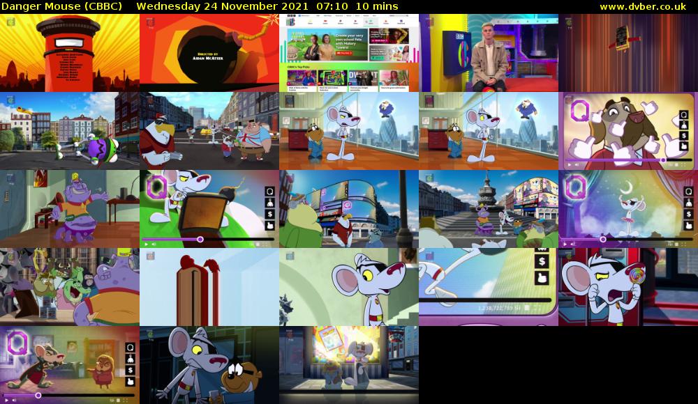 Danger Mouse (CBBC) Wednesday 24 November 2021 07:10 - 07:20