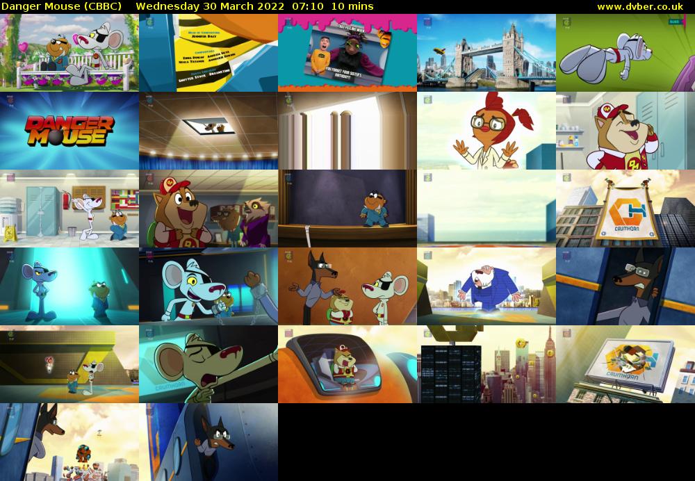 Danger Mouse (CBBC) Wednesday 30 March 2022 07:10 - 07:20