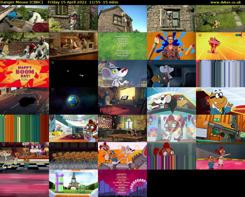 Danger Mouse (CBBC) Friday 15 April 2022 11:55 - 12:10