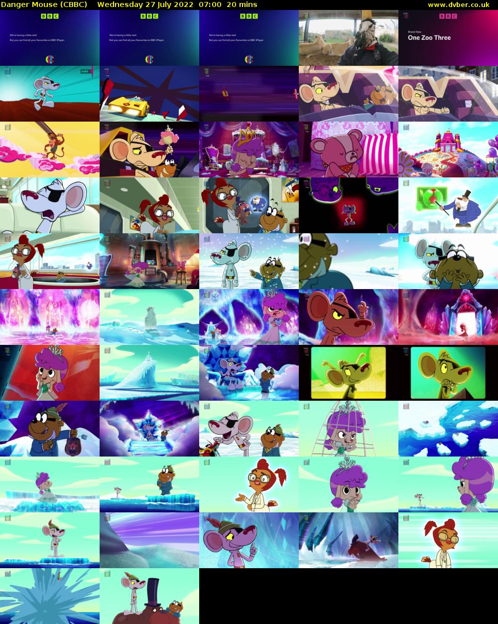Danger Mouse (CBBC) Wednesday 27 July 2022 07:00 - 07:20