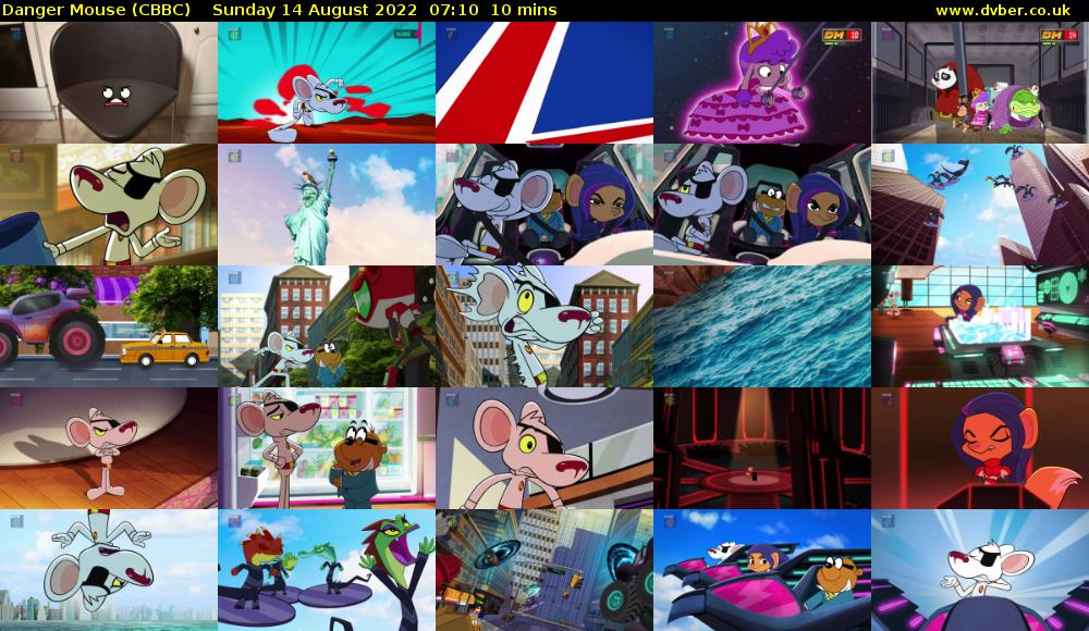 Danger Mouse (CBBC) Sunday 14 August 2022 07:10 - 07:20