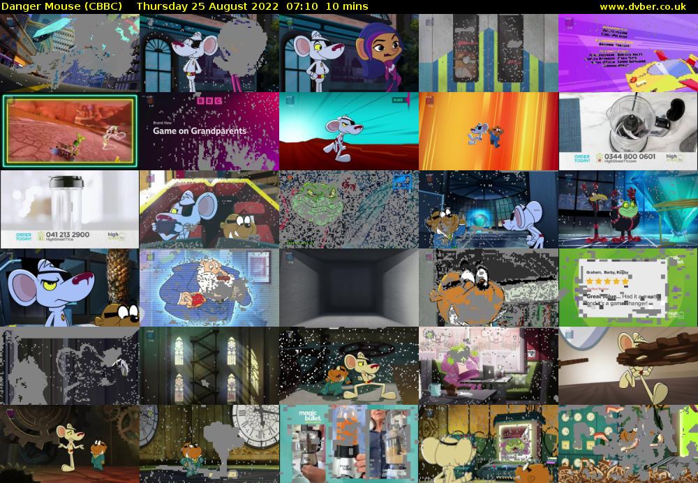 Danger Mouse (CBBC) Thursday 25 August 2022 07:10 - 07:20