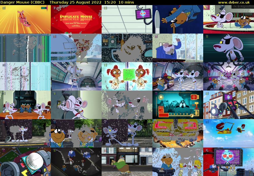 Danger Mouse (CBBC) Thursday 25 August 2022 15:20 - 15:30