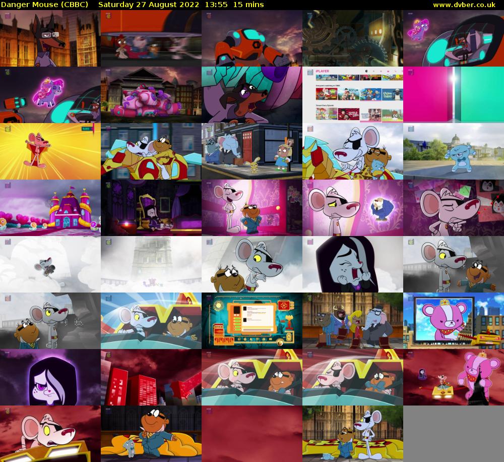 Danger Mouse (CBBC) Saturday 27 August 2022 13:55 - 14:10