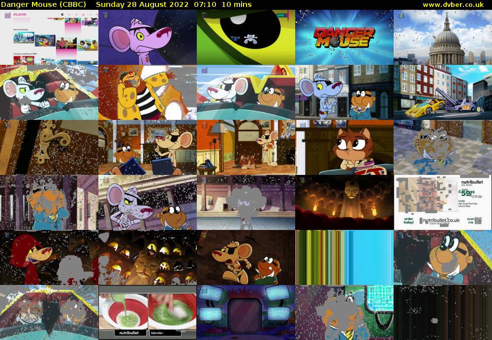 Danger Mouse (CBBC) Sunday 28 August 2022 07:10 - 07:20