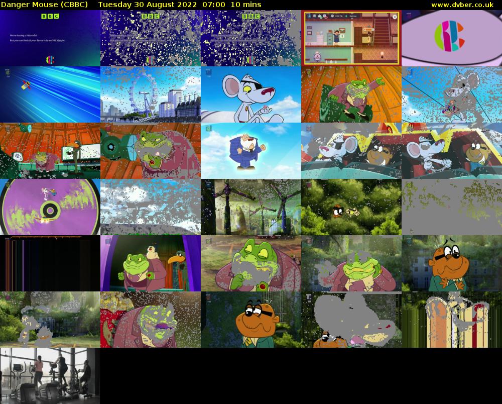 Danger Mouse (CBBC) Tuesday 30 August 2022 07:00 - 07:10