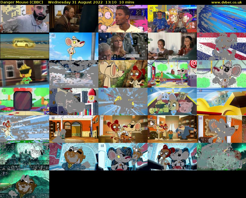 Danger Mouse (CBBC) Wednesday 31 August 2022 13:10 - 13:20