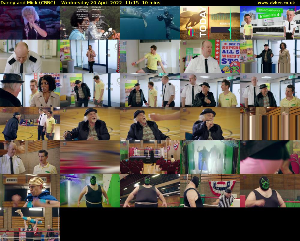 Danny and Mick (CBBC) Wednesday 20 April 2022 11:15 - 11:25