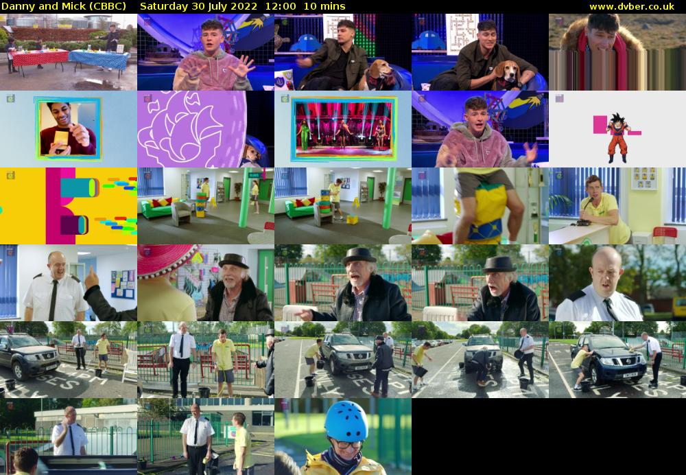 Danny and Mick (CBBC) Saturday 30 July 2022 12:00 - 12:10