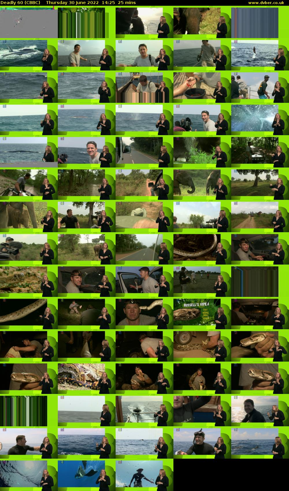 Deadly 60 (CBBC) Thursday 30 June 2022 14:25 - 14:50