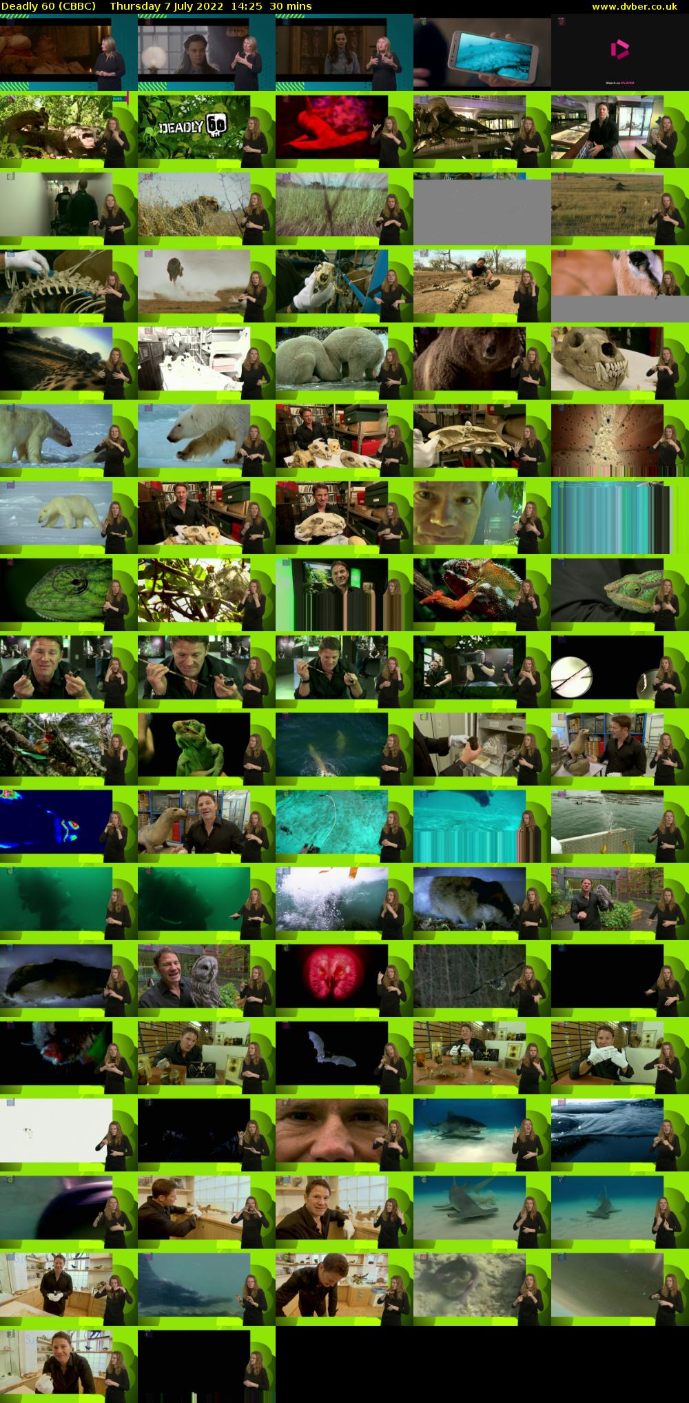 Deadly 60 (CBBC) Thursday 7 July 2022 14:25 - 14:55