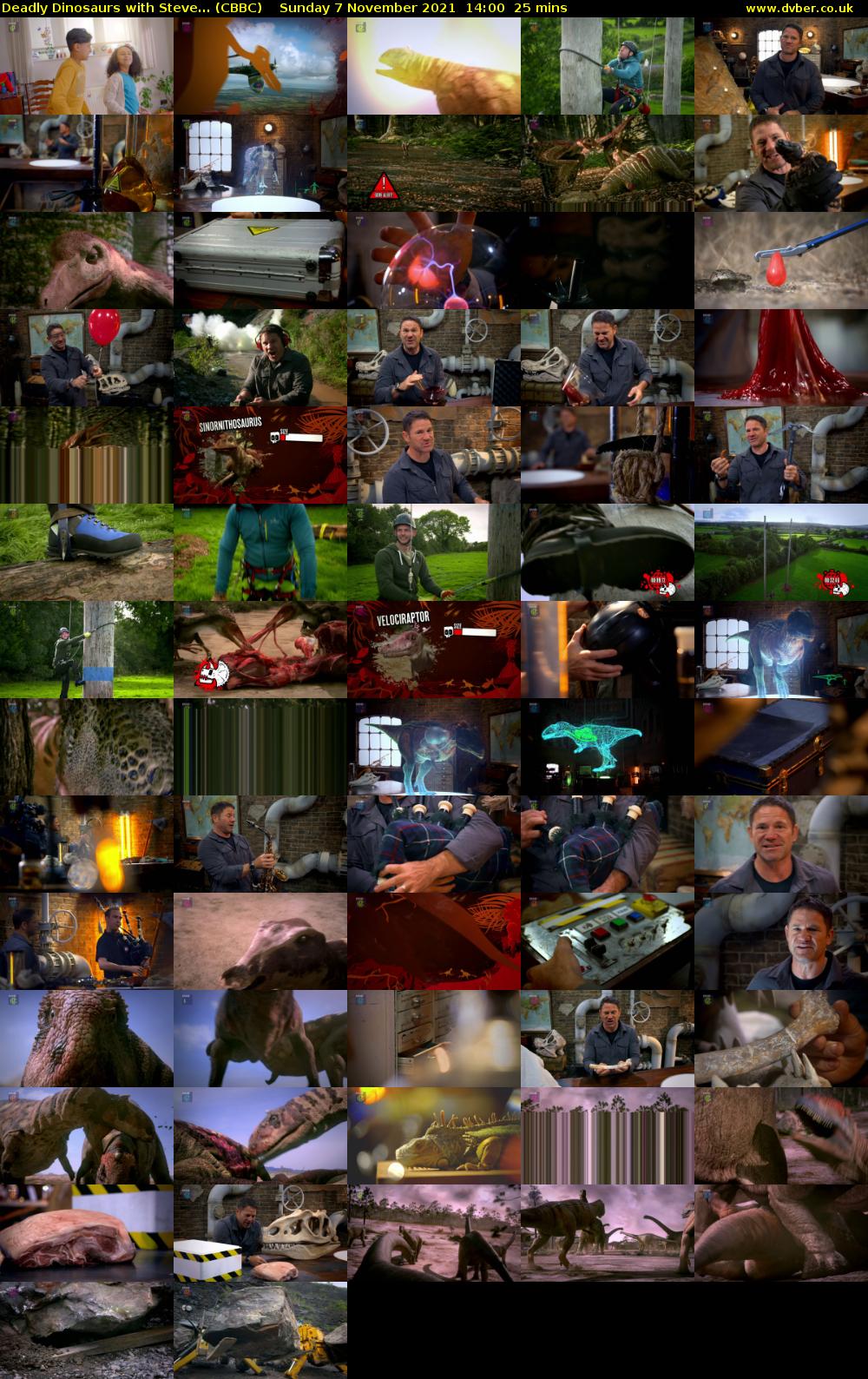 Deadly Dinosaurs with Steve... (CBBC) Sunday 7 November 2021 14:00 - 14:25