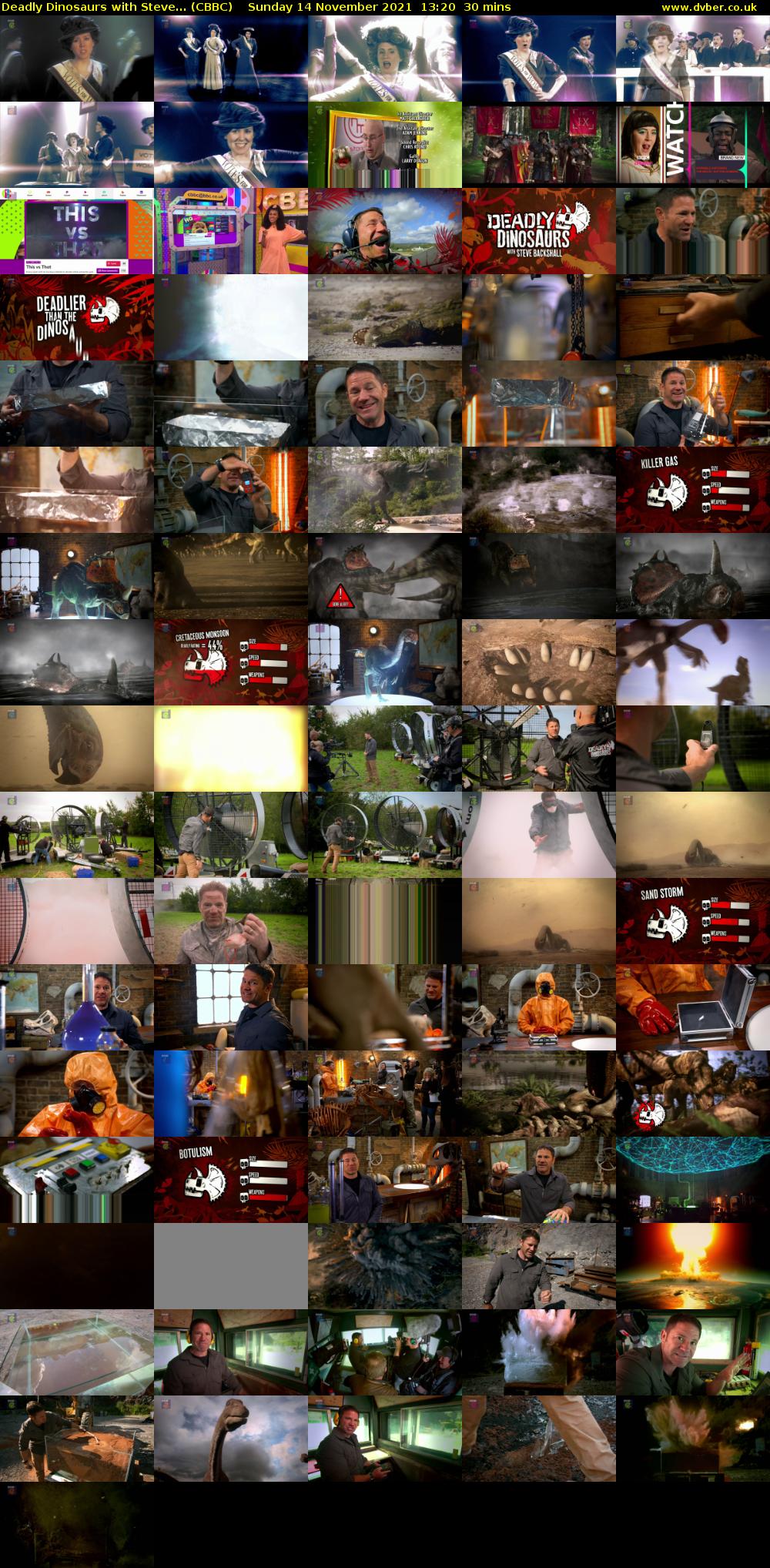 Deadly Dinosaurs with Steve... (CBBC) Sunday 14 November 2021 13:20 - 13:50