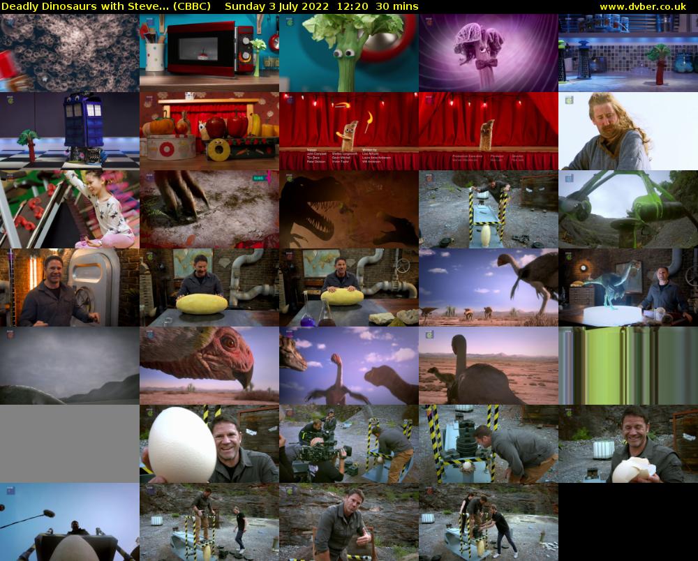 Deadly Dinosaurs with Steve... (CBBC) Sunday 3 July 2022 12:20 - 12:50