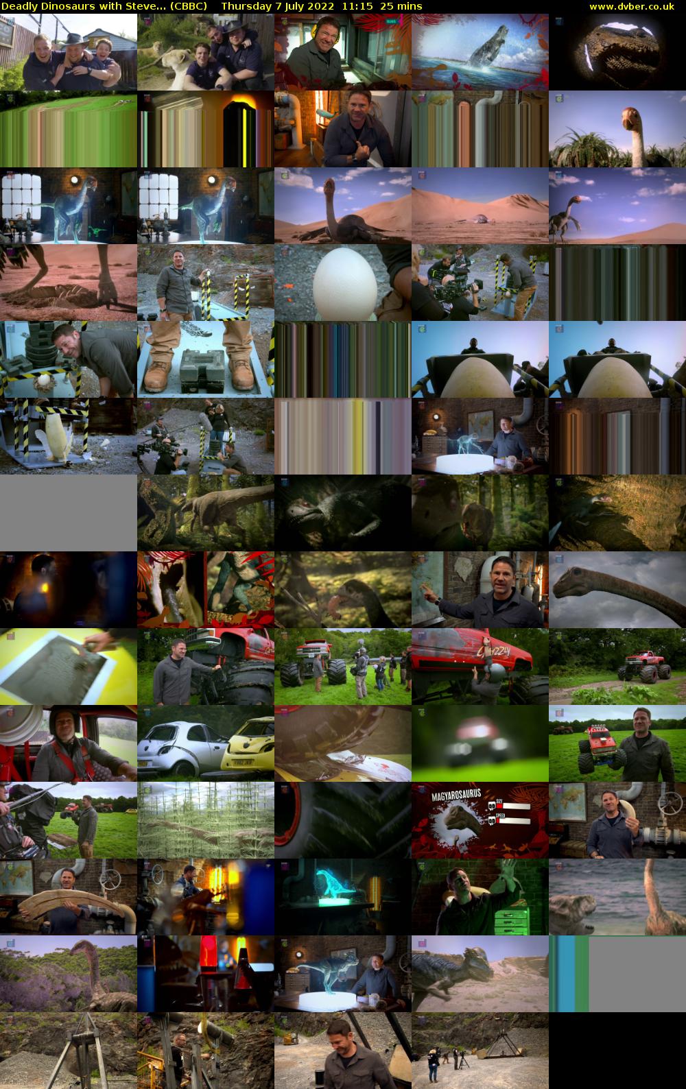 Deadly Dinosaurs with Steve... (CBBC) Thursday 7 July 2022 11:15 - 11:40