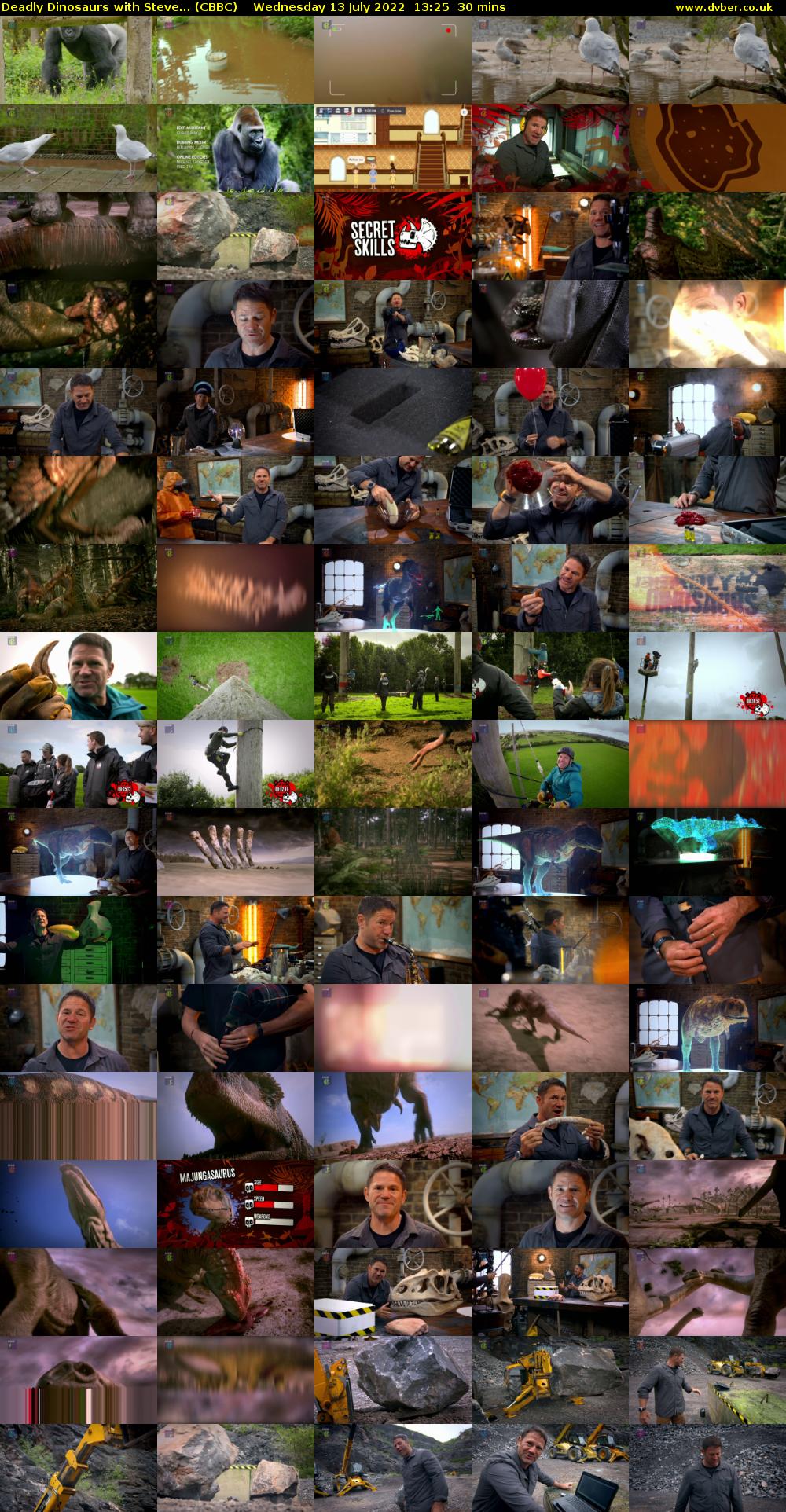 Deadly Dinosaurs with Steve... (CBBC) Wednesday 13 July 2022 13:25 - 13:55
