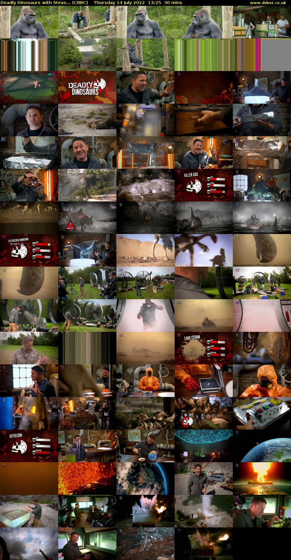 Deadly Dinosaurs with Steve... (CBBC) Thursday 14 July 2022 13:25 - 13:55