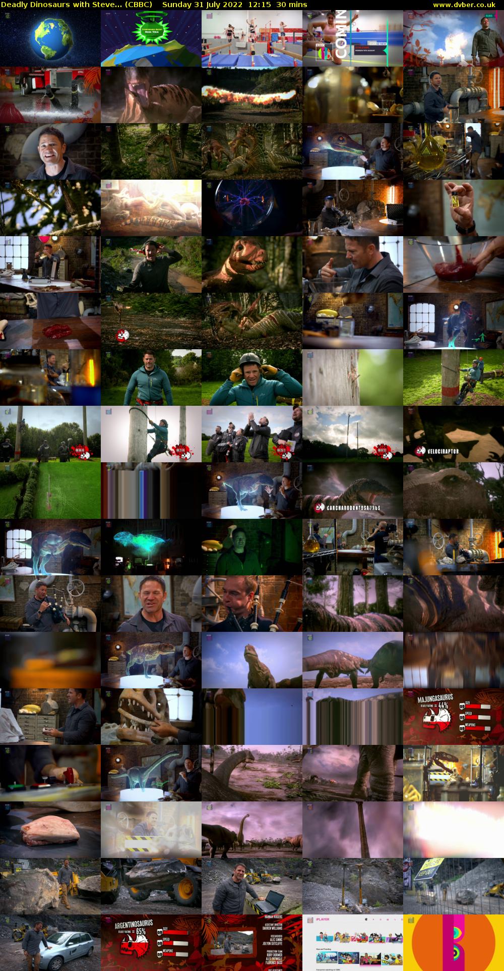 Deadly Dinosaurs with Steve... (CBBC) Sunday 31 July 2022 12:15 - 12:45
