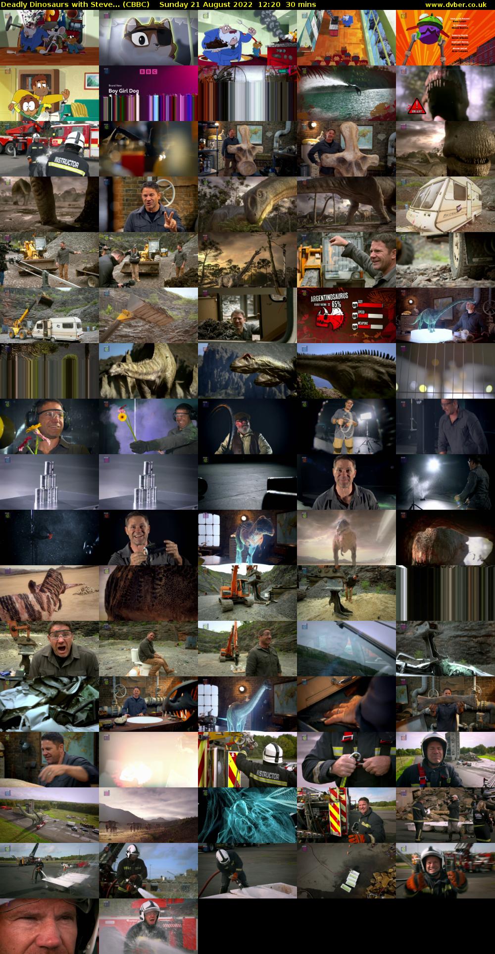 Deadly Dinosaurs with Steve... (CBBC) Sunday 21 August 2022 12:20 - 12:50