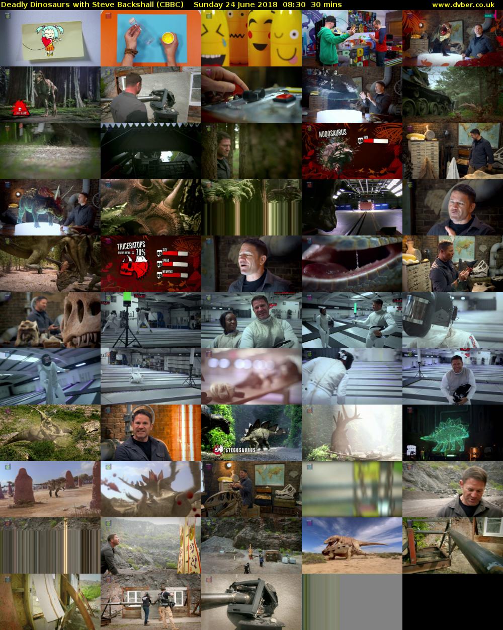 Deadly Dinosaurs with Steve Backshall (CBBC) Sunday 24 June 2018 08:30 - 09:00