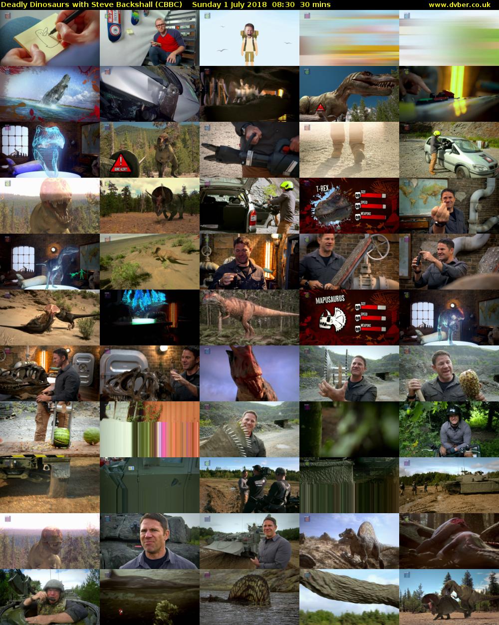 Deadly Dinosaurs with Steve Backshall (CBBC) Sunday 1 July 2018 08:30 - 09:00