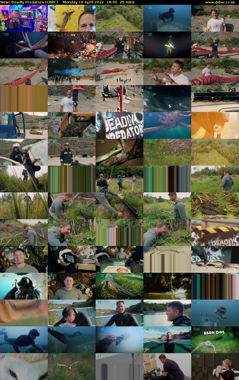 Deadly Predators (CBBC) Monday 18 April 2022 18:00 - 18:25
