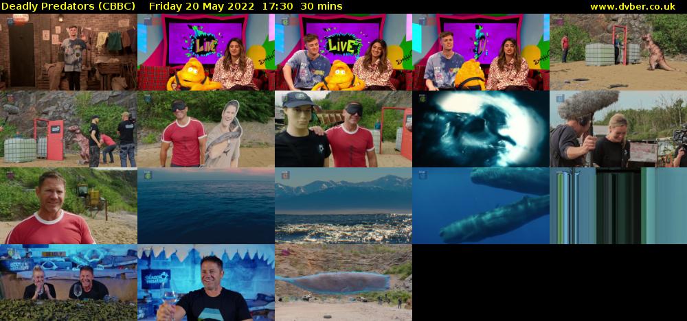Deadly Predators (CBBC) Friday 20 May 2022 17:30 - 18:00