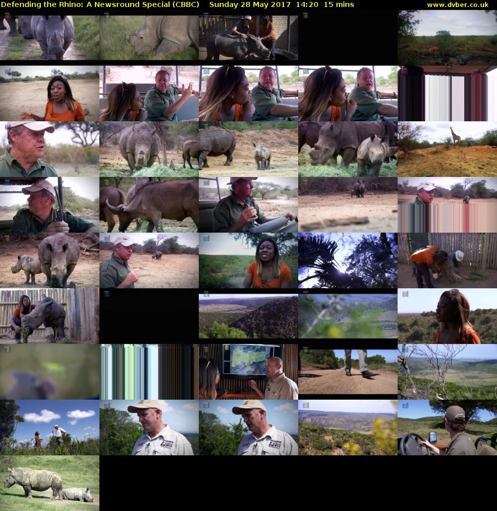 Defending the Rhino: A Newsround Special (CBBC) Sunday 28 May 2017 14:20 - 14:35