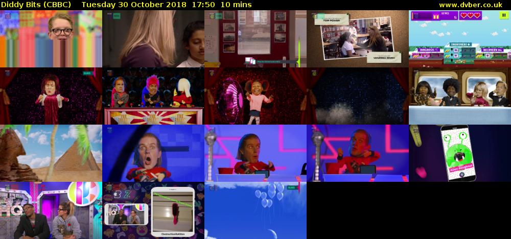 Diddy Bits (CBBC) Tuesday 30 October 2018 17:50 - 18:00