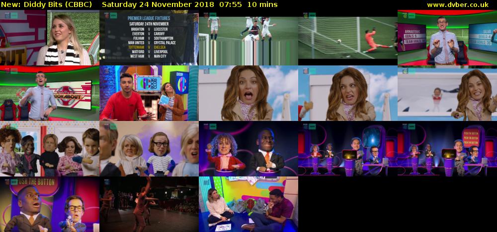 Diddy Bits (CBBC) Saturday 24 November 2018 07:55 - 08:05