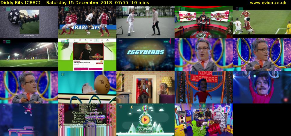 Diddy Bits (CBBC) Saturday 15 December 2018 07:55 - 08:05