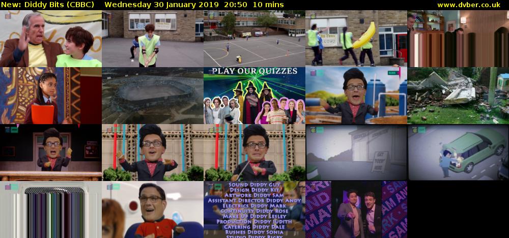 Diddy Bits (CBBC) Wednesday 30 January 2019 20:50 - 21:00