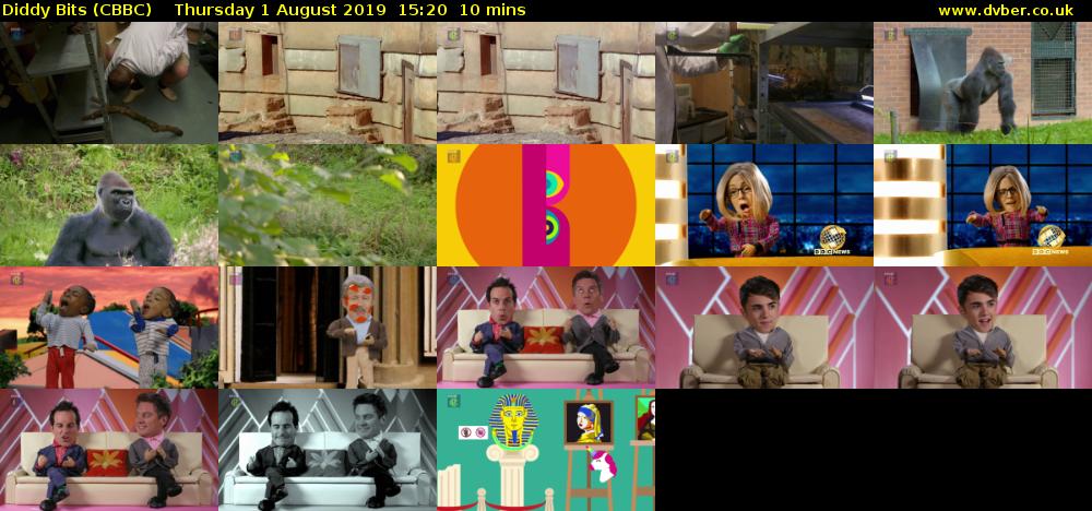 Diddy Bits (CBBC) Thursday 1 August 2019 15:20 - 15:30