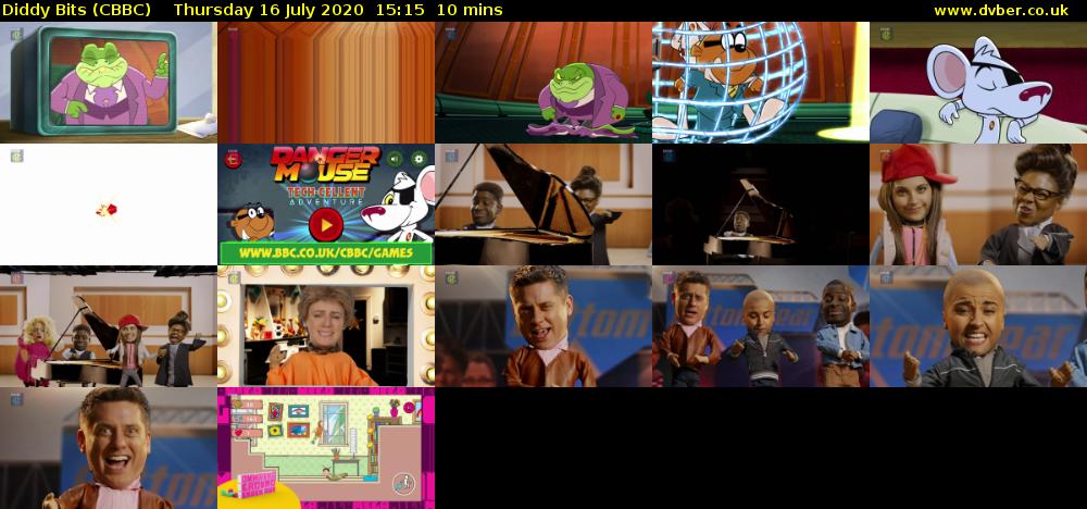 Diddy Bits (CBBC) Thursday 16 July 2020 15:15 - 15:25