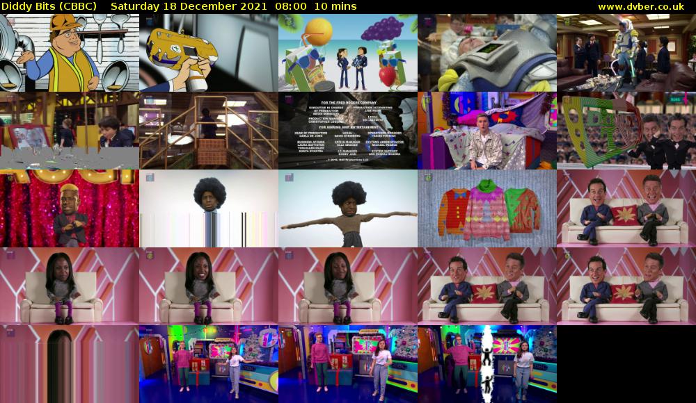 Diddy Bits (CBBC) Saturday 18 December 2021 08:00 - 08:10