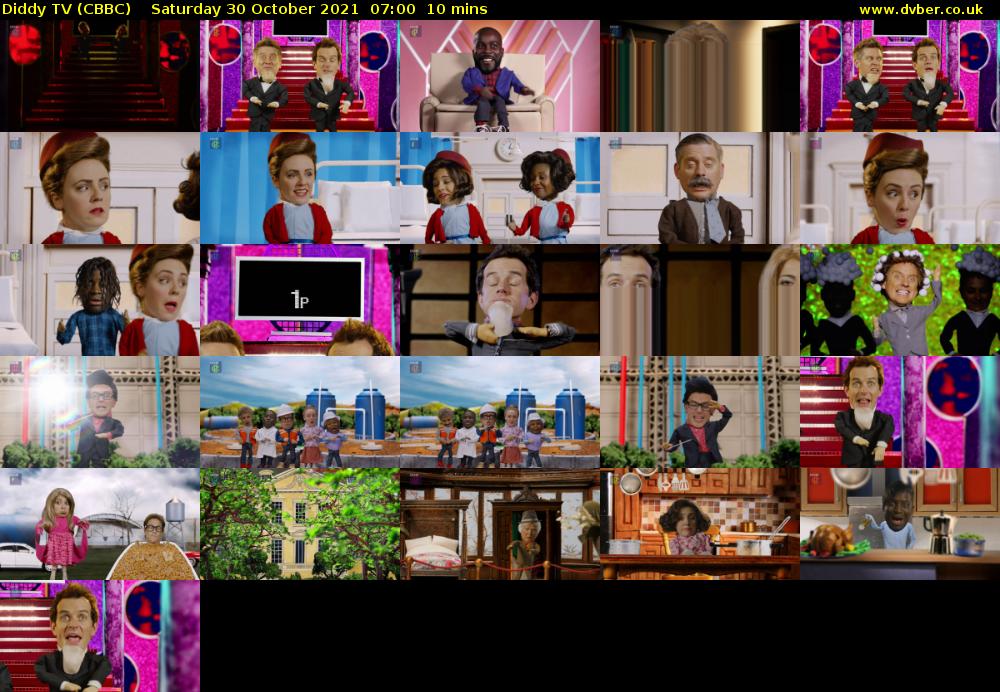 Diddy TV (CBBC) Saturday 30 October 2021 07:00 - 07:10