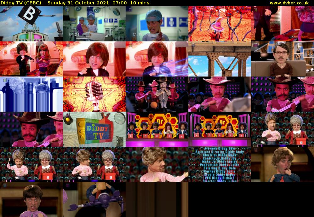 Diddy TV (CBBC) Sunday 31 October 2021 07:00 - 07:10